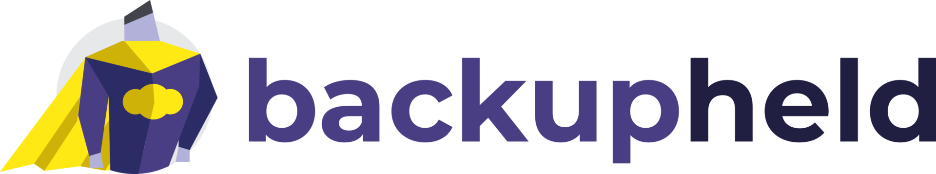 Logo von backupheld GmbH mit einem stilisierten Superhelden und dem Schriftzug 'backupheld'.