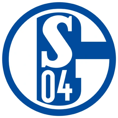 Logo des FC Schalke 04 in Blau und Weiß, bestehend aus den Buchstaben S und C sowie der Zahl 04.